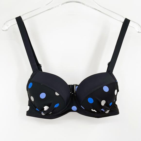 SWIMSUITS FOR ALL Polka Dot Underwire Bikini Top - Picture 4 of 4